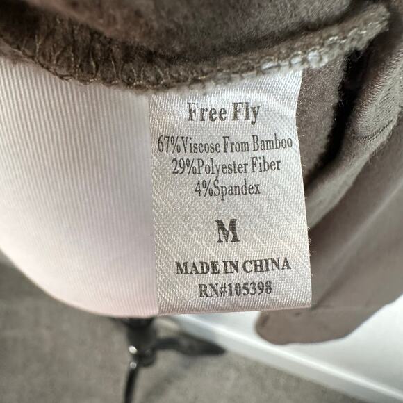 Free Fly Women’s Pullover Bamboo Fleece Hoodie Hooded Sweater in Brown Size M - Picture 10 of 15